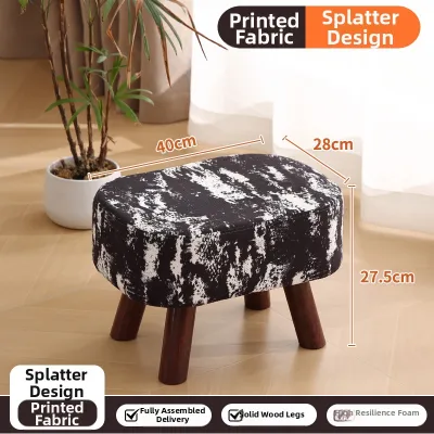 Solid Wood Footstool for Home Sofa