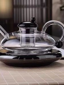 Luxury Heat-Resistant Glass Tea Pot Handmade Tea Set Ceramic Stove Tea Brewing Tea Steaming Pot Tea Infusion Pot Nordic Style Simple Design