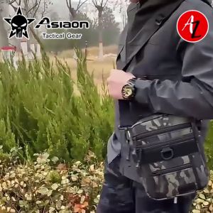RAGON ASIAON A-172 Messenger Shoulder Sling Bag Cordura Fabric with Front Patch and D Ring