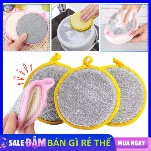 Mút Rửa Chén Bát Đĩa Cọ Rửa Xoong Nồi Siêu Sạch - Miếng Rửa Chén 2 Mặt Sợi Kim Và Xốp Chống Xước Đa Năng Tiện Dụng - Miếng Bọt Biển Cọ Rửa Xoong Nồi Chén Bát Đĩa Tiện Lợi