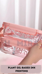 Homira Lovey Cloud Series Borosilicate Glass Food Container–Airtight Leakproof Lunch Box (450ml–1100ml)