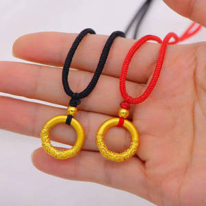 Corinna 1PCS  Propitious Cloud Ping Buckle Necklace Couple Necklace Chinese Style Retro Necklace
