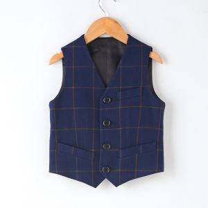 Handsome Boy Blazers Quality Vest White Blue Black Red Color Boy Blazer Vest Silver Gold Color Boy Stage Costumes Size 100-170T