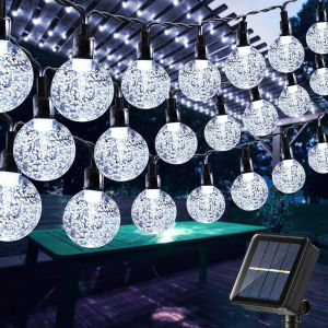 8 Modes Solar Light Crystal Ball Honey Bee LED String Lights Fairy Lights Garlands for Christmas Party Easter Outdoor Decoration