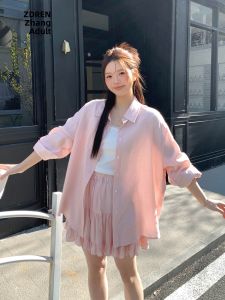 ZHANGDAREN | Bộ Đồ Nữ Dành Cho Người Mập Hợp Thân Kiểu Dễ Thương Thu Laid-Back Style