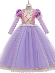 Long Sleeve Princess Rapunzel and Sofia Dress