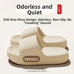 MONLEYTA | Womens Summer Thick Bottom Slip-On Slippers Indoor Outdoor Wear-Resistant Odor-Resistant Flip Flops Comfortable Home Slippers