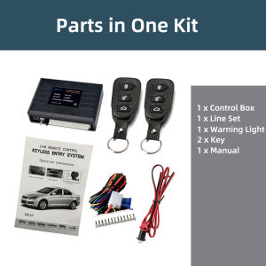 Hippcron Car Central Kit System Button With Remote Control Vehicle Central Locking Kit Door Lock Keyless Entry System