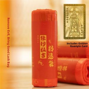 Thickened Good Luck Rope Type Garbage Bag Pudao Mountain【Buddha of Mercy Gold Card】Exorcising And Transferring Bag