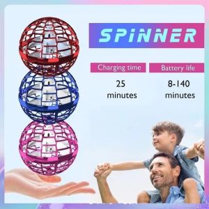 จัดส่งใน 24 ชั่วโมง Flynova Pro UFO ลูกบอลบินวิเศษ ฟลายอิ้ง ลูกบอลหมุน ลูกบอลเสียงหึ่งๆ LED หมุนได้