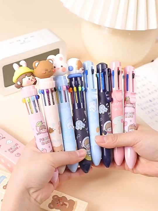 Colorful Ballpoint Pen For Children Multifunctional 10 Color Pen 