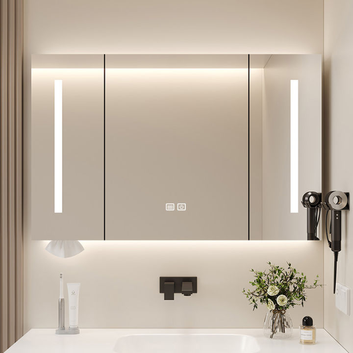 Aluminum Bathroom Mirror With Led Light Smart Defogging