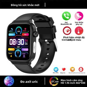 Đồng Hồ Thông Minh Nam Mới 2025 Theo Dõi Sức Khỏe ECG+PPG+HRV Lipid Máu Axit Uric Kết Nối Bluetooth Hỗ Trợ SOS Theo Dõi Thể Dục Dành Cho Android & iOS