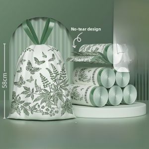 MONLEYTA | Thickened Special Thickened Large Size Handheld Aerial Flavor Plastic Bags Kitchen Office Household Waste Bag Drawstring Trash Bag