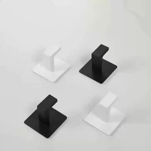 1-4pcs Strong Adhesive Wall Hook Sticker Hanging Coat Rack Clothes Hanger Shower Robe Hook Kitchen Bathroom Towel Hooks Holder