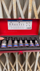 Bộ đầu khẩu lục giác sao chuyên dụng M6-M18 Kingtony 4117PR (7 PC. 1/2" DR. Spline Socket Set)