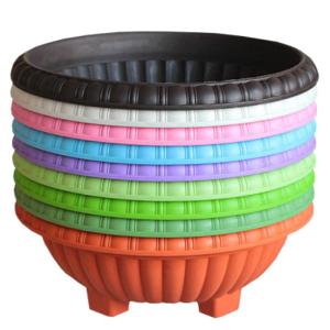 Green Lobe-specific Resin Plastic Thickened Round Planter with Four Legs