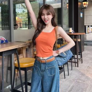 Official Kaka Womens Upgraded Version Anti-Light Vest with Built-In Cup Mat and Strap for Outdoor Wear Slim Fit Cotton Material