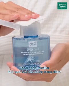 Nước Tẩy Trang Martiderm Essentials Micellar Cleansing Solution 3 In 1 75ml - 300ml