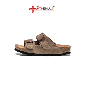 THEMULE | Half Slipper Cork Leather Sandals