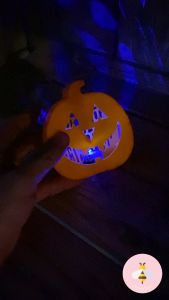 Pinky Bee Dekorasi Halloween Lampu LED Jack O Lantern 66162200