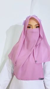 HIJAB KHIMAR NIQAB CANTIK VEIL YASMINE KERUDUNG SLAYER SELENDANG / Khimar Syari