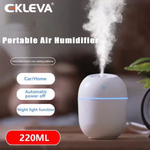 Ekleva 220Ml Xách Tay Máy làm ẩm không khí USB Máy Lọc Essential Máy khuếch tán tinh dầu hương thơm Mát Đồ phun sương Maker Máy tạo độ ẩm không tiếng ồn Cho Xe Nhà