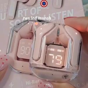 Ultrabass stereo Wireless 5.3 Bluetooth Headset Transparent LED Power Digital Display Stereo Sound Earphones TSG