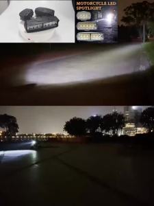 Motorcycle Headlight 8/12/16 LED Driving Lights Waterproof Auxiliary Headlight Scooter External Spotlight Fog Light Accessories