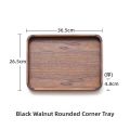 Black Walnut Wood Long Rectangle Multi-purpose Tray. 