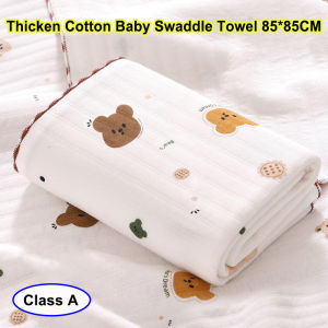 Soft Thicken Cotton Newborn Swaddle Square Blanket Cartoon Printed Boys Girls Bath Towel 85CM