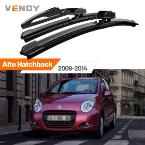 Suzuki Alto Hatchback 2009-2014 Bộ Lưỡi Gạt Nước Kính Chắn Gió Phía Trước Và Phía Sau Bộ Gạt Nước Kính Chắn Gió Cao Su Phụ Kiện Để Làm Sạch Xe Hơi