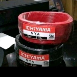 KABEL LISTRIK/KABEL TEMBAGA MURNI NYA ICHIYAMA 15mm 50 YARD  50Meter  ASLI TEMBAGA MURNI UDAH BER SNI biasa nya di pakai untuk istalasi listrik tidak mudah ngelupas aman untuk pemakaian jangka lama