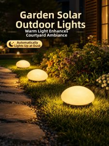 XLYS | Waterproof Solar-powered Stone-like Garden Light Warm Light