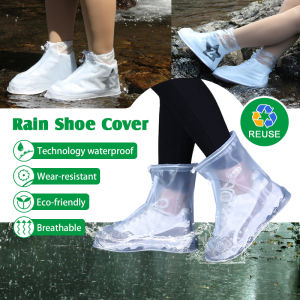 Waterproof Adult Rain Shoe Cover Silicone Thickened Reusable Anti-slip For Men And Women Rain Boot Cover SP401