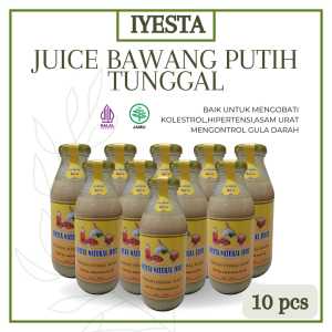IYESTA Jus Bawang Putih Tunggal Premium 350ml Paket 10 Madu Murni Lemon Jahe Merah Cuka Apel