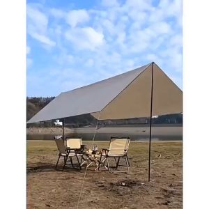 ฟายชีทพร้อมเสา ฟรายชีทครบชุด ฟลายชีท 3x3ม กันแดด กันฝน ฟรายชีท เต้นท์แคมปิ้ง อุปกรณ์เดินป่าตั้งแค