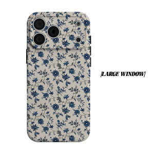 BILIBILI | Blue Toile Phone Case for iPhone 18 17 16 15 14 13 12 11 Air Pro Max Plus Double-layer Cover