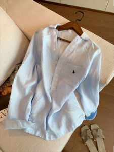 SHENGHUOYA | Vintage Simple Linen Long Sleeve Shirt