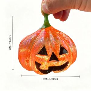 Halloween Pumpkin Maltose Stress Ball Squishy Toy Soft Stress Ball Slow Rebound Fidget Toy Stress Relief Funny Gift for Adults