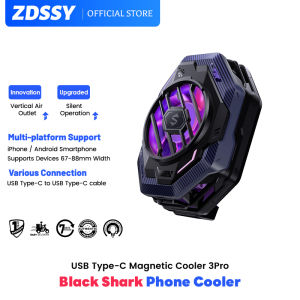 ZDSSY Original Black Shark Cell Phone Cooler Fun Cooler 3Pro Cellphone Radiator with Sleep Timer/Fan Speed Settings for 2.63-3.46 inches iOS/Android Semiconductor Heatsink Cooling