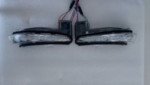 TCS TOYOTA VIOS DUGONG NCP93 2007-2012 CAR SIDE MIRROR LAMP LED CHROME CRYSTAL ALBINO ACCESSORIES PLUG AND PLAY 1 SET 2 PCS