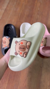 Dép nữ dép bánh mì hình Capybara dán siêu đáng iu chất EVA siêu nhẹ đúc nguyên khối 3phân đế chống trơn trượt E612+8💕💕