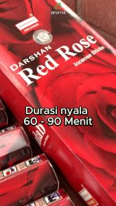 Dupa India Aromaterapi Long Hexa - Darshan Red Rose