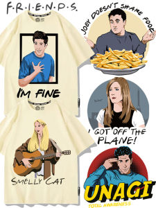 American Style Friends Collaborative T-Shirt Mens Short Sleeve Summer Trendy Loose Half Sleeve Cotton Youth Casual round Neck