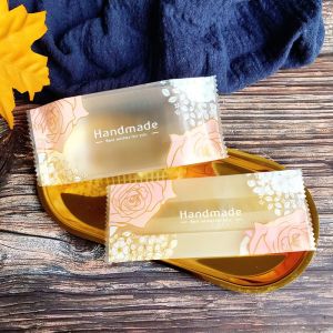 Handmade Floral Pattern Fortune Cookie Baking Packaging Bag Taiwan Pastry Curdled Milk Snack Treats Corrugated Size Large Small