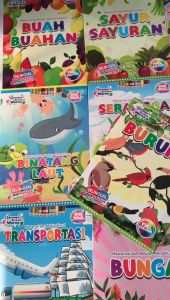 LANCAR MEMBACA TANPA MENGEJA ISI 1-6 BUKU FULL SET (A5) FULL COLOUR DAN GAMBAR