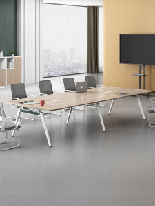 Minimalist Modern Conference Table Long Table Training Reception Conference Room Office Furniture Small Office Table and Chair Combination