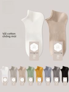 Tất thể thao MiiOW cho nam làm bằng cotton nguyên chất thoáng khí mỏng nhẹ kháng khuẩn