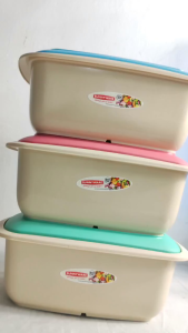 3.5L Stackable Plastic Food Storage Container with Lid - Space-Saving & Durable Kitchen Organizer